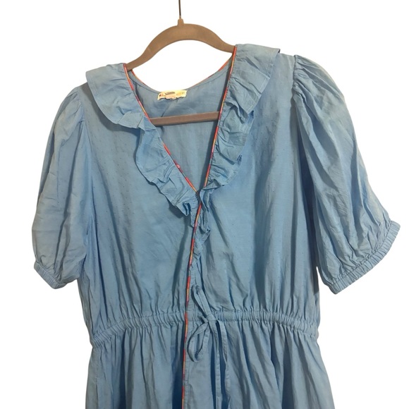 Roller Rabbit‎ Blue Rainbow Trim Brita Dress Large - Picture 4 of 9